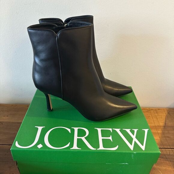 ✨ NEW J.Crew Pointed Toe Leather Stiletto Ankle Boots - Size 12 ✨ - Picture 14 of 14